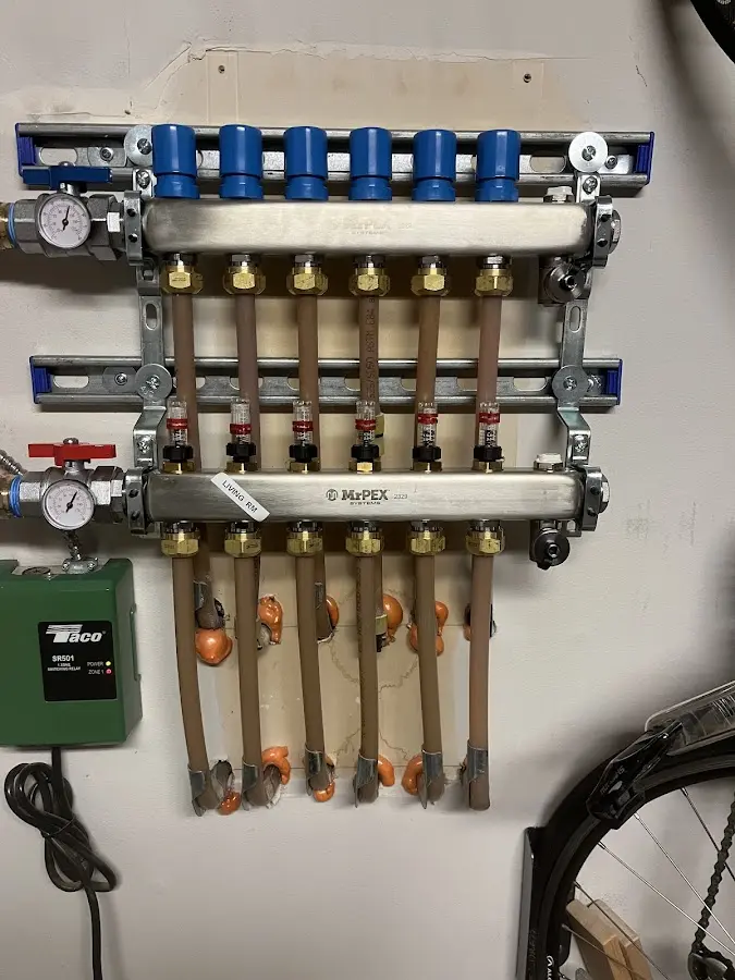 Plumber performing Gas Leak Detection at a residential property in Coe